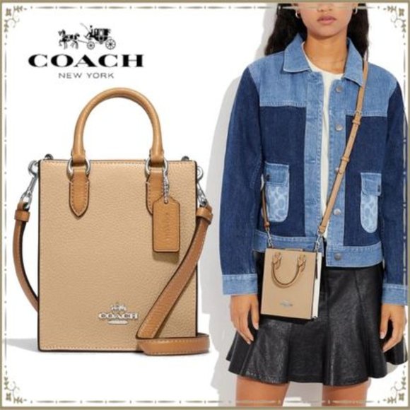Coach Handbags - Coach - North South Mini Leather Crossbody Tote In Colorblock - Authentic & BNWT